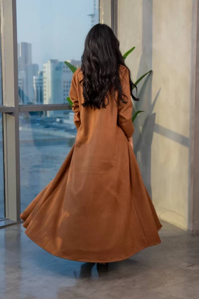 Abaya Suede Camel IB242 Brown